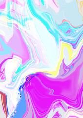 Modern abstract multicolour background. Modern colour combination. Iridescences of paint on the surface divorces. 