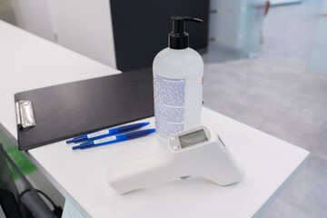 Sanitizer At Office Reception