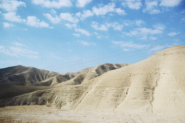 Fototapeta na wymiar Israel: Scenic desert landscape view near the Dead Sea