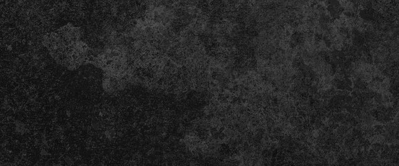 Panorama of Dark grey black slate background or texture. Black granite slabs background