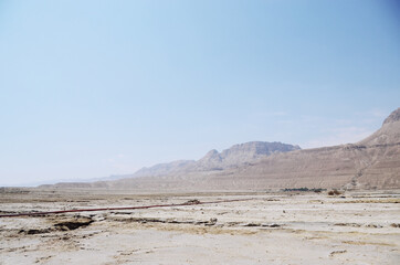 Israel: Scenic desert landscape view near the Dead Sea