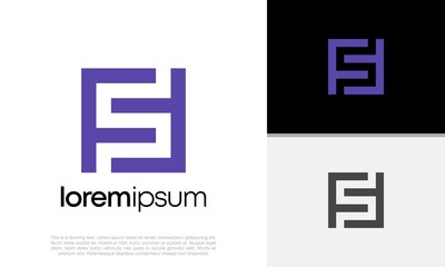 Fototapeta premium Initial S. FS. SF logo design. Initial Letter Logo.