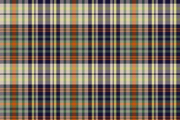 dark blue and beige checkered gingham seamless fabric texture with yellow orange and green stripes for plaid, tablecloths, shirts, tartan, clothes, dresses, bedding, blankets