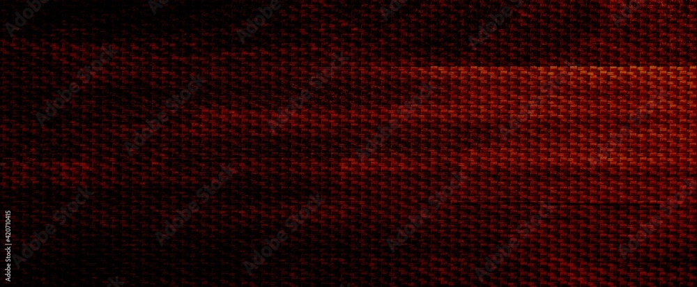 Poster abstract red background with black grunge borders, triangle shapes in red transparent layers with an
