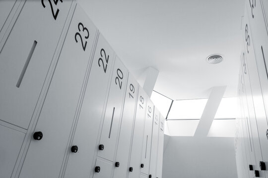 Modern interior with lockers