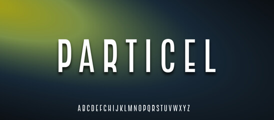 Particel simple elegant alphabet letters. premium typography uppercase