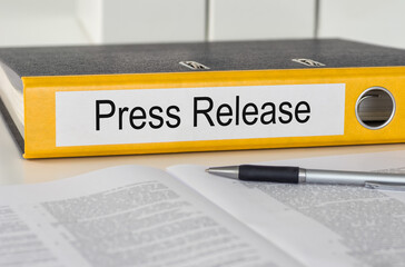 Folder with the label Press Release