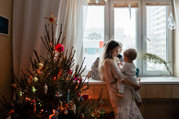Big family waiting for Christmas