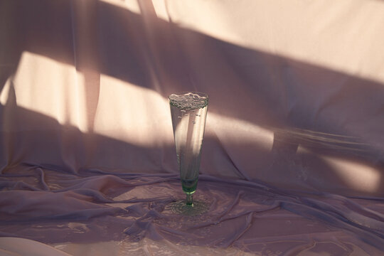 Still life image / Glass overfilled with water