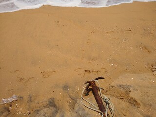 Small fishing boats anchor