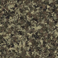 Digital camouflage seamless pattern military geometric camo background