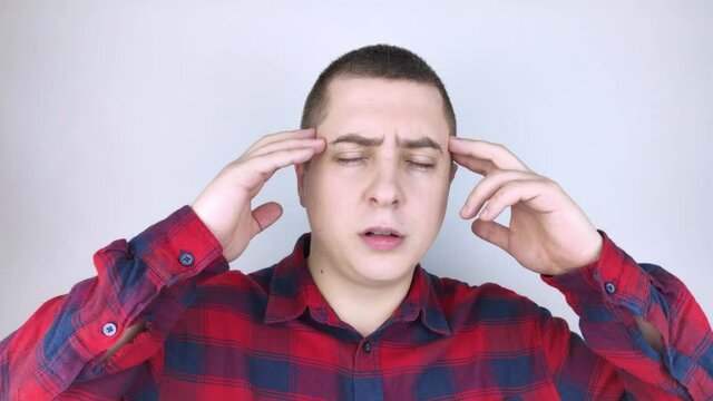 Man loses consciousness and falls down due to dizziness and disturbance of the vestibular apparatus. Time-lapse shot of a fainting man. Concept of helping people suffering from migraines and dizziness