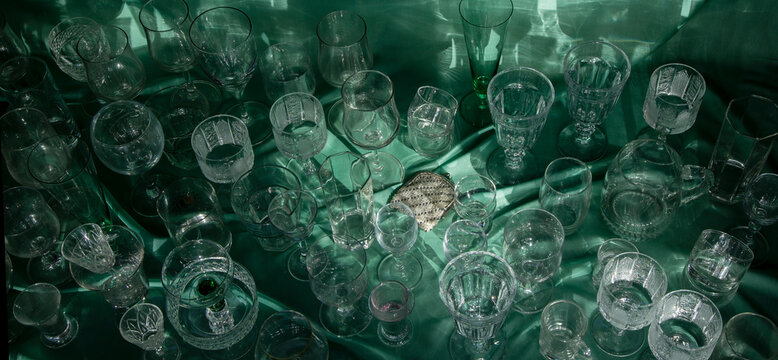 Small wallet lost in between glasses