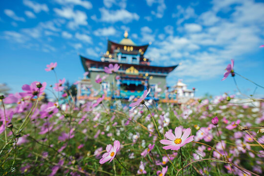 Ivolginsky datsan monastery is the Buddhist Temple located near Ulan-Ude city. Buryatia, Russia