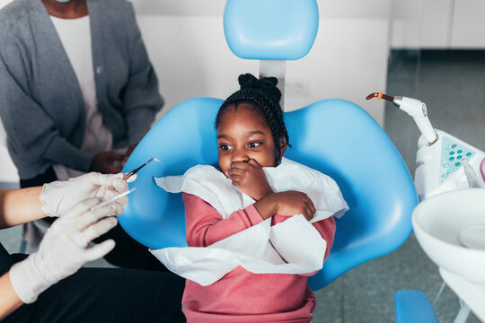 A Little Girl in a Dentist's Office