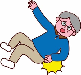 腰が痛い高齢の男性