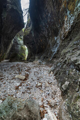 Environment of the gorges carved into the rock.