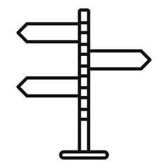 Travel indicator icon, outline style
