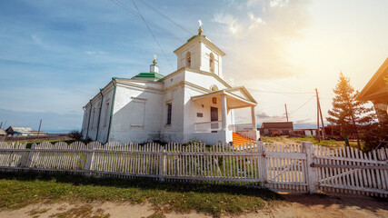Barguzin Buryatia, Church of the Transfiguration of the Savior. Orthodox church built in 1834