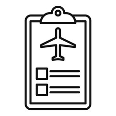 Plane trip icon, outline style