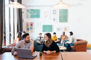 Colleagues Having Snack in Coworking
