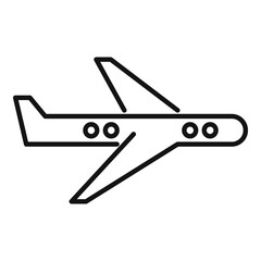 Tourism plane icon, outline style