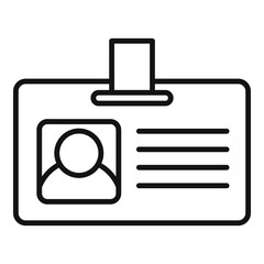 Travel agent badge icon, outline style