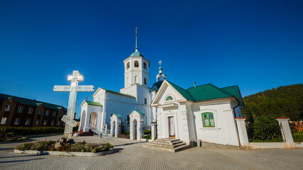 Russia of the Baikal region, the village of Baturino. Sretensky Convent of the Orthodox Church. Founded in 1713-1736.