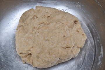raw dough ball, originating from the Indian subcontinent, used to make flatbreads such as chapati, roti, naan, paratha and puri.
