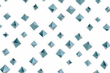 Abstract not geometrical pyramids in blue