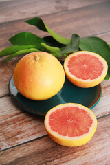 fresh natural fruit grapefruit with orange pulp