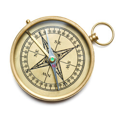 compass on white background