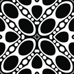Geometric vector pattern with triangular elements. Seamless abstract ornament for wallpapers and backgrounds. Black and white patterns.