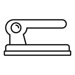 Hole punch stapler icon, outline style