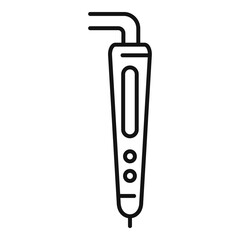 3d pen device icon, outline style