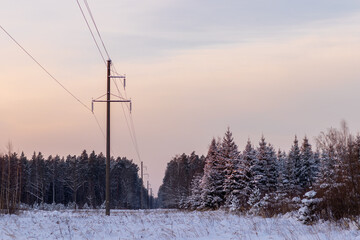 lines in the snow