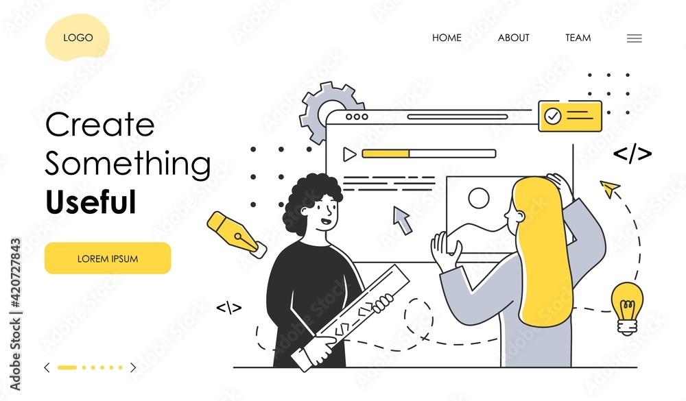 Poster website and app design and development concept
