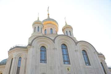 Fototapeta premium MOSCOW, RUSSIA - 18 OCTOBER, 2018: Beautiful view of Sretensky Monastery