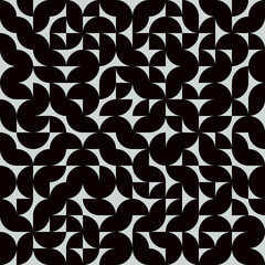 Black Quarters Abstract Pattern. Vector Black Pattern.