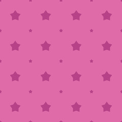 Pink Stars Pattern. Vector Pink Stars Pattern.