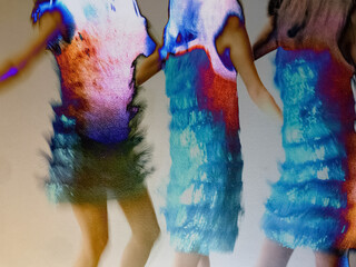 Artistic representation of people dancing