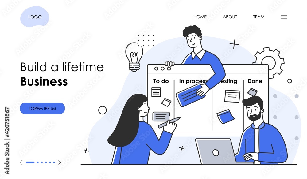Poster characters make business graphics tasks scheduling