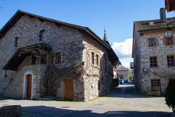 Fototapeta na wymiar Village de Nernier, Haute-Savoie, France