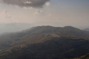 Obraz premium Mountain landscape of highland and meadows