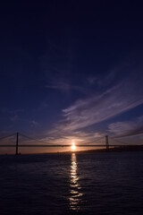 Fototapeta na wymiar bridge at dusk