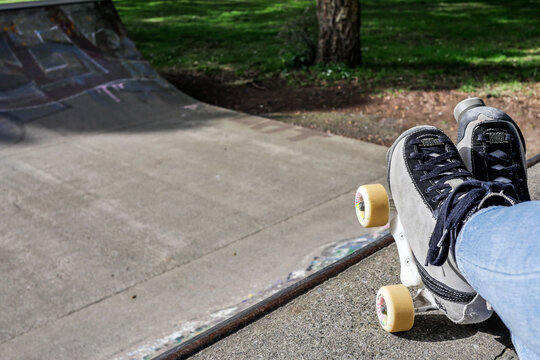 Roller skate au Skatepark