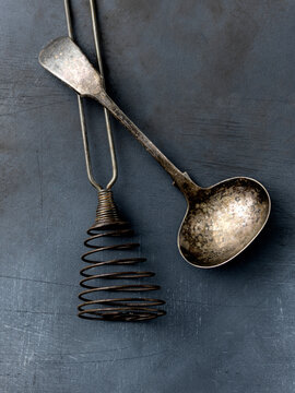 Vintage Ladle and Whisk