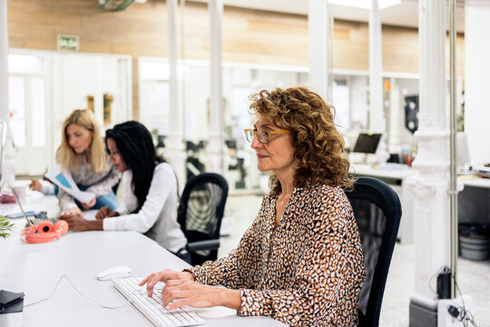 Office Worker Using Computer