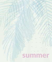 Obraz premium Hand drawn abstract tropical summer background design
