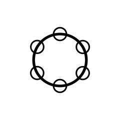 tambourine icon on white background